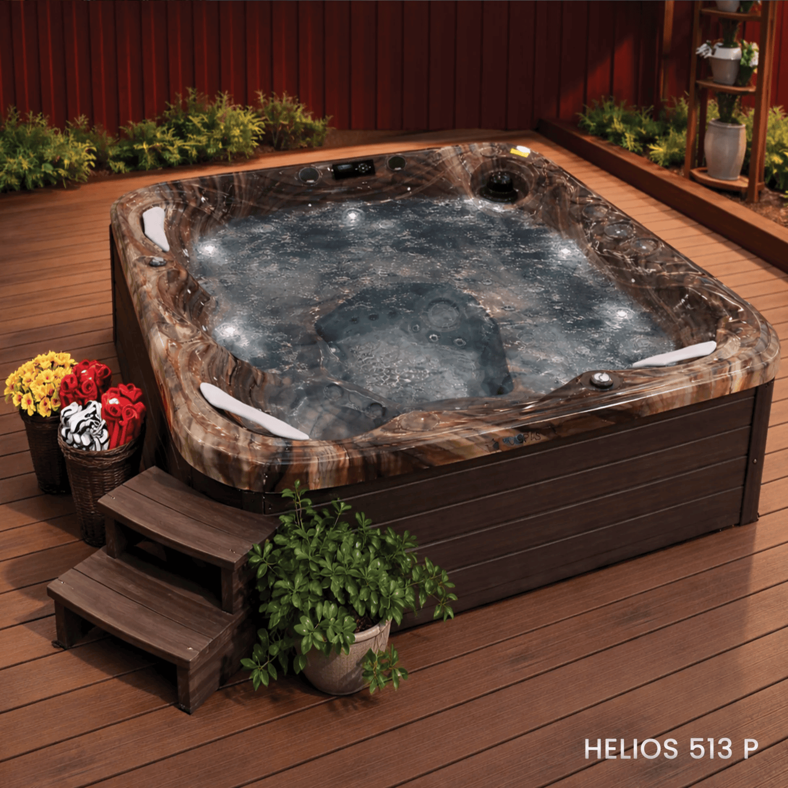 Premium spa hot tub showcased in a stylish outdoor space